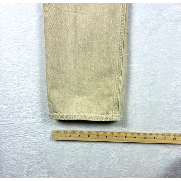 Ralph Lauren Black Label Straight Jeans Mens 34x34 (36x34) Tan Button Fly Preppy - Picture 8 of 11